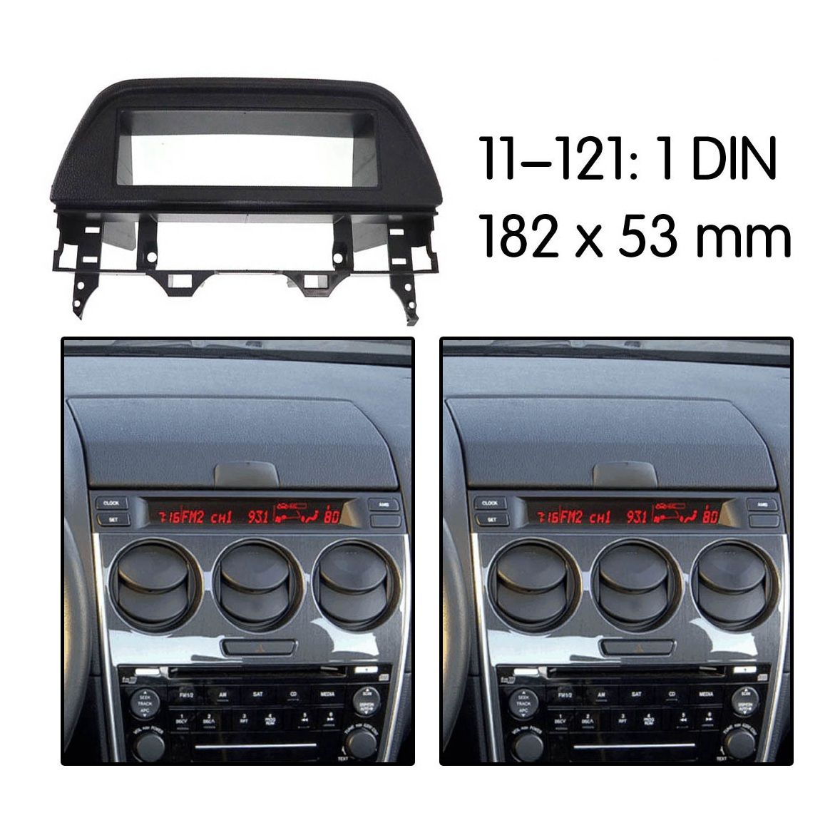 Car Stereo Radio DVD Audio Panel Frame DVD Dashboard Frame Suitable for Mazda 6 Atenza 2002-2007