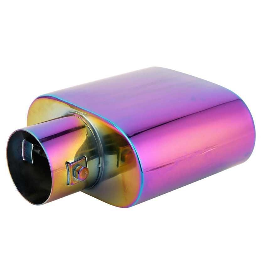 Stainless Steel Tail Throat Colorful Exhaust Tip Pipe 304 Coloful 2.1in Inlet Universal Car Accessory
