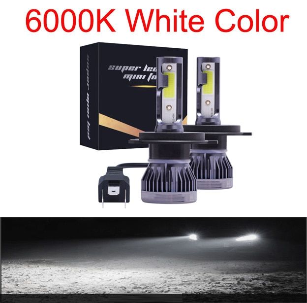 2 Pcs Car Led Headlight 12000LM H1 H3 H7 H8 H9 H11 9005 HB3 9006 HB4 9012 H4 9003 Hi/Lo 3000K 6000K 8000KAuto head Lamp Bulb-H8