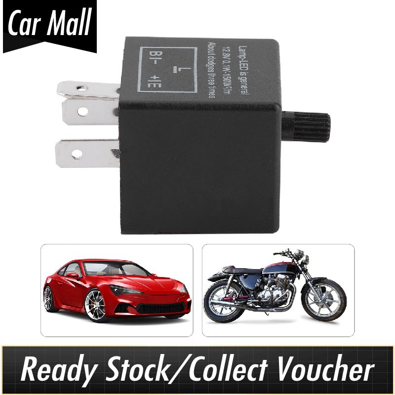 Electronic LED Adjustable Flasher Relay For Turn Signal Light Blinker CF14 JL-02 to CF 14K