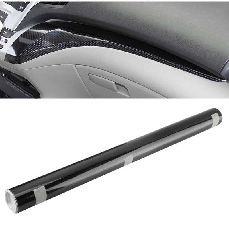 Car Change Color Sticker Carbon Fiber Body Paint Protection Film DIY Wrap Black 200*50cm
