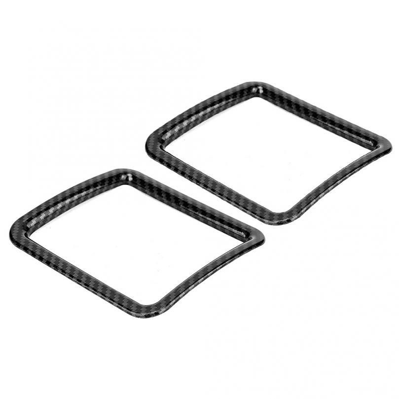 2Pcs Carbon Fiber Side Air Vent Front Frame Cover Trim Accessory Fit for Toyota HiAce 2019
