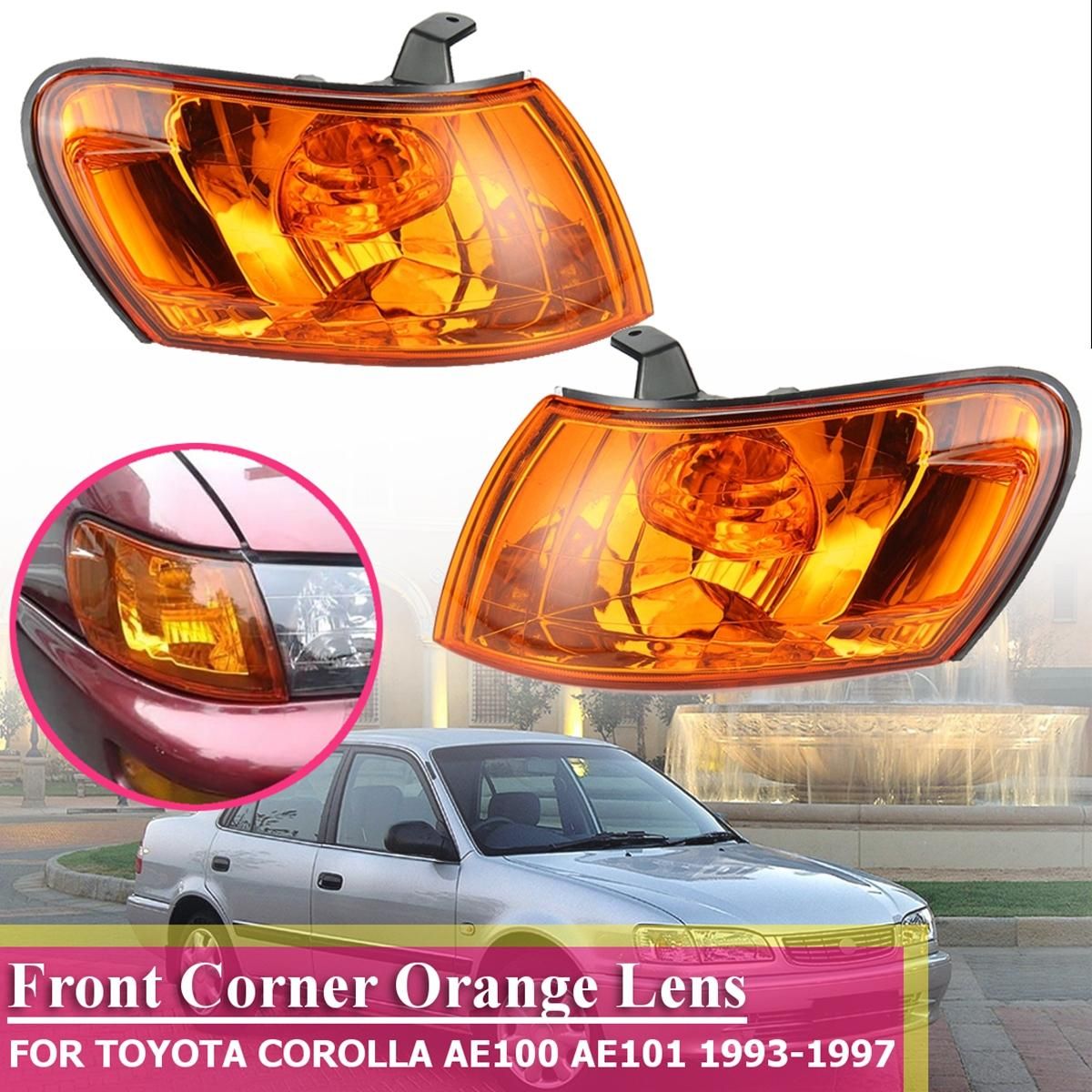 Pair Parking Corner Orange Lens Light For Toyota Corolla AE100 AE101 E100 93-97(null)