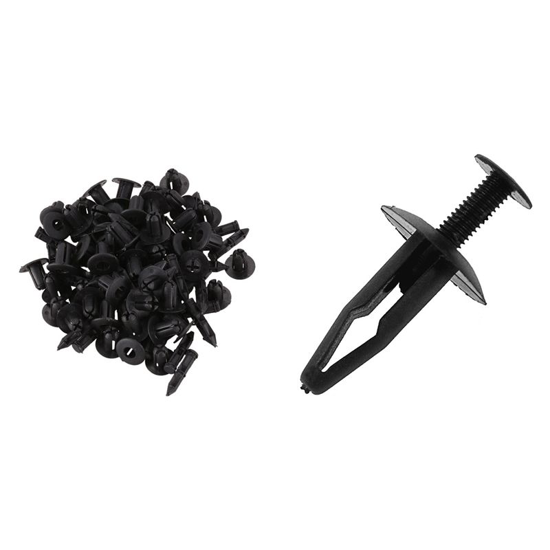 50Pcs Plastic Rivets Car Push Clips 6mmx12mm with 25Pcs Plastic Rivets Fastener Car Bumper Push Clips 32mm