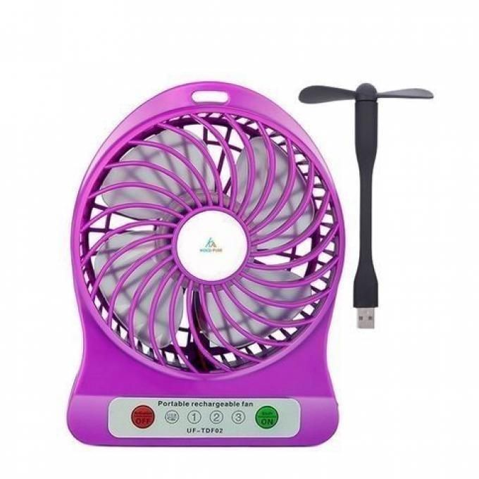 Combo of Rechargeable Mini Portable Fan and USB Fan