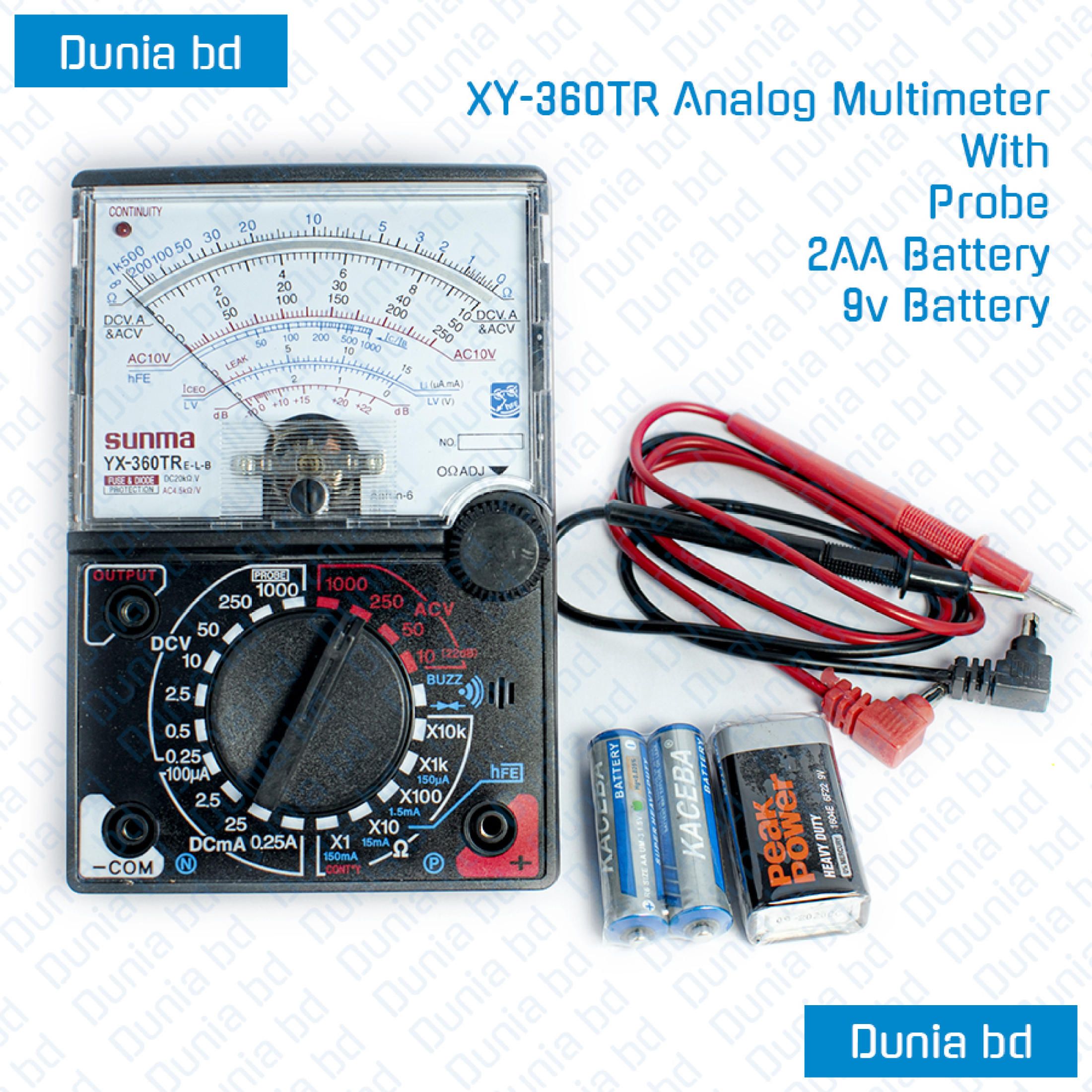 XY-360TR Analog Multimeter Voltmeter Amperemeter AC DC Voltage Current Tester Handheld Multimeter With Test Pen XY 360TRSB