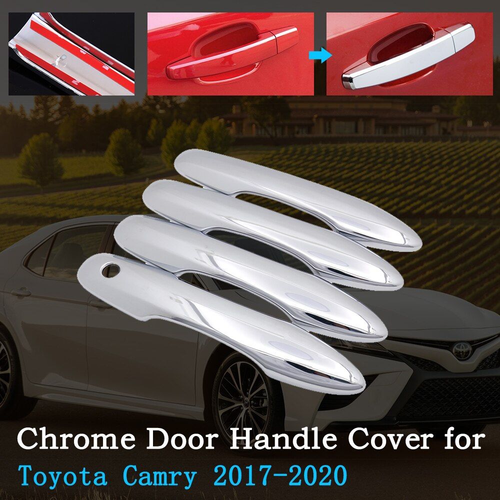 Chrome Car Door Handle Cover for Toyota camry XV70 Daihatsu Altis 2017~2020 Covers Trim Set Exterior Car Accessories 2018 2019