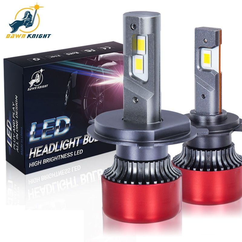 DAWNKNIGHT K3C 3000K 4300K H7 H4 H8 H11 Led Car Lamps HB3 9005 HB4 9006 9012 Led Headlight Bulb Led Fog Light Kit For Car 2PCS-H1