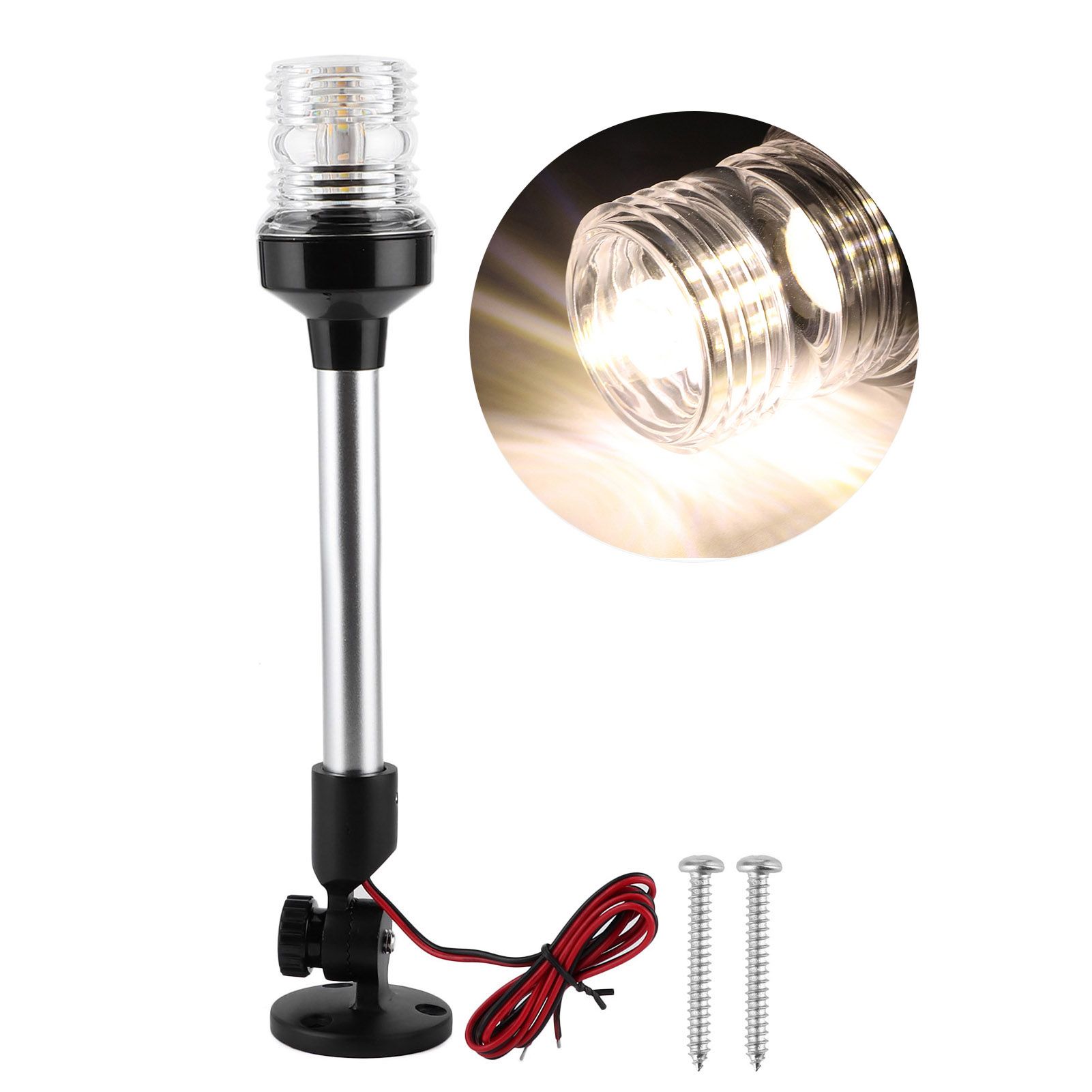 2 Nautical Mile Navigation Anchor Lights All Round 180° White LED 12-24V