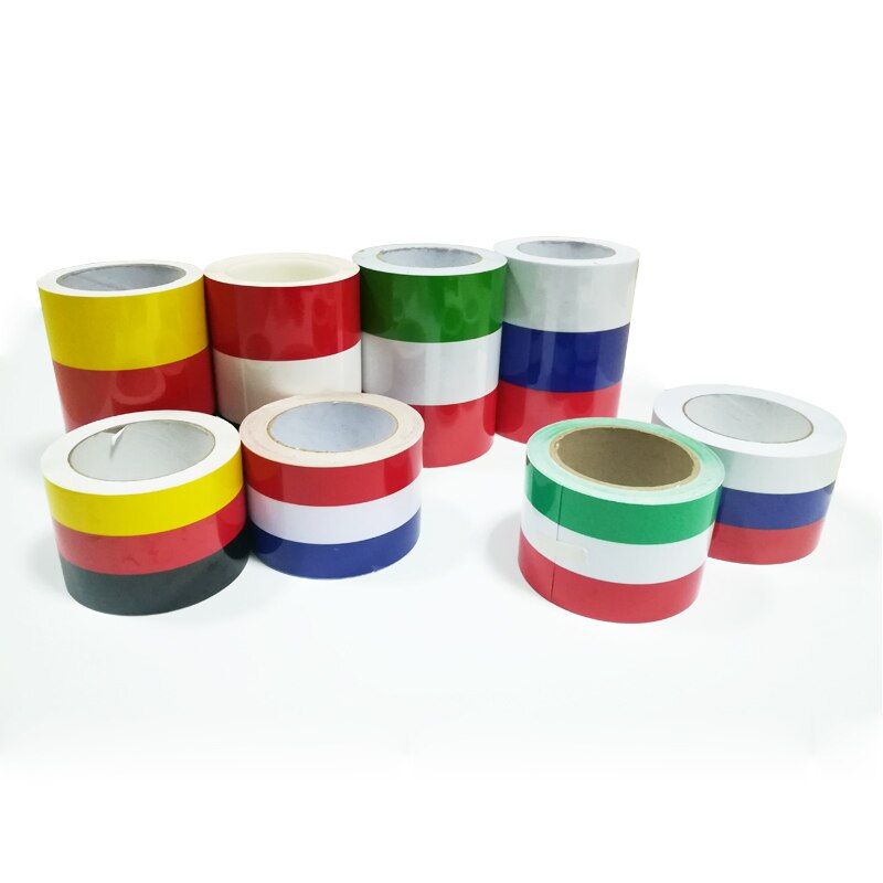 Car-styling 1 Meter 3 Colors Russia German France Italy Flag Car Waterproof PVC Sticker Badge Motorcycle Decoration Film Sticker