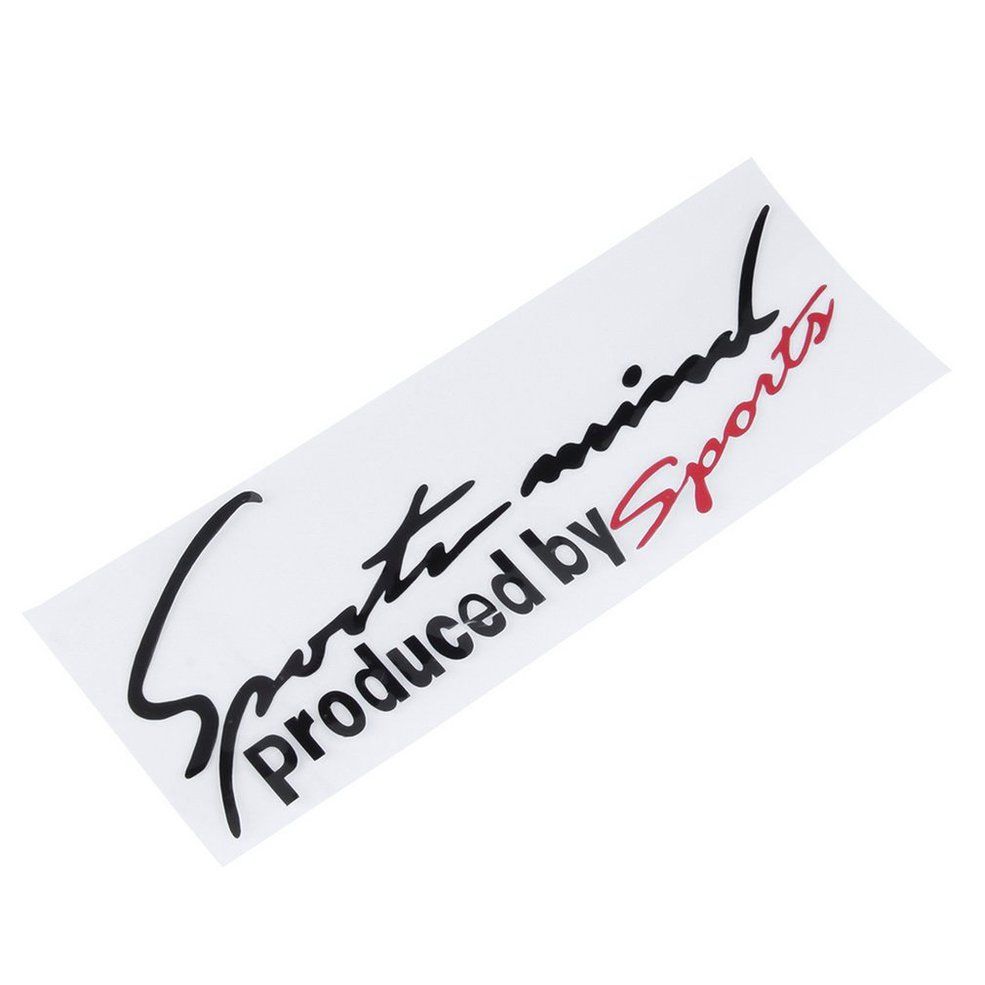 HA 1pc Racing Car Auto Reflective Car Vinyl Graphic Body Decal Stickers Cool-Black&Red