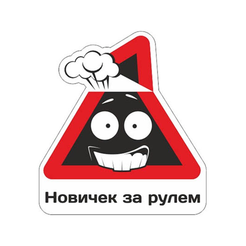 Rookie Driver Car Sticker PVC Car Wrap for Auto Personality Sticker Accesorios Automovil Decoration Art Design Car Styling Decal