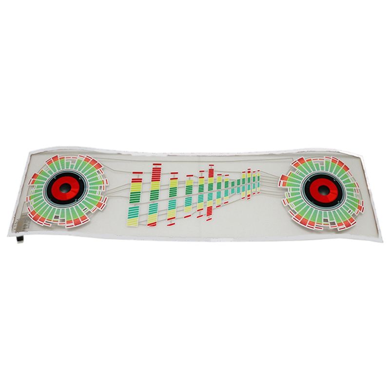 Practical Product Car Windshield LED Sound Activated Equalizer Neon EL Light Music Rhythm Flash Lamp Sticker Styling with Control Box