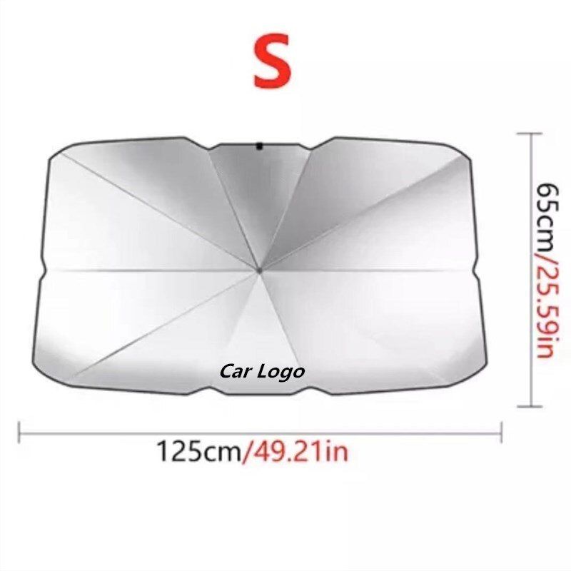 For Honda Civic Fit Crv Xrv Accord Car Logo Foldable Sun Umbrella Windshield UV Sun Shade Umbrella Custom Made Car -For Honda S Size