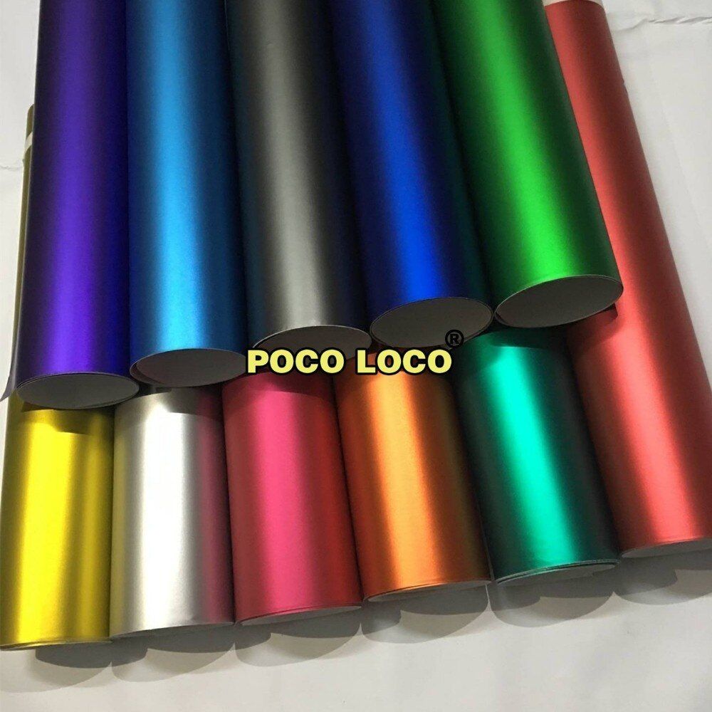 Auto Premium Car Satin Matte Chrome Plating Vinyl Film Wrap Sticker Sheet Air Release For Car Wrapping