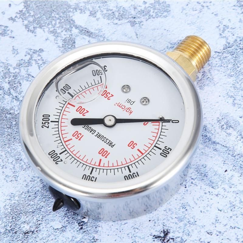 Fuel pressure gauge filled with stainless steel hydraulic fluid Pasamer 0-3500 PSI