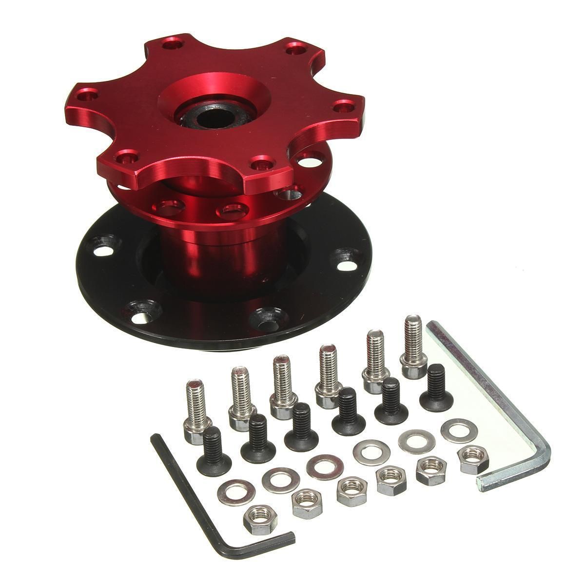 Universal Car Steering Wheel Quick Release HUB Racing Adapter Snap Off Boss Kit #RED
