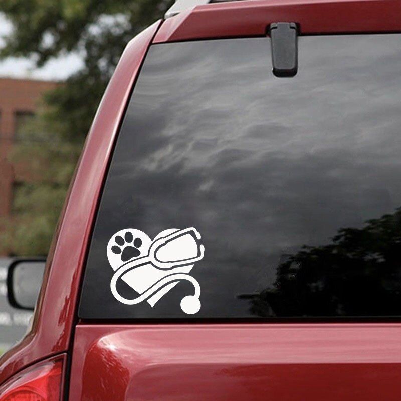 13*11.5cm Vet Decal Veterinary Tech Veterinarian Pet Vinyl Car Wrap Window Bumper Sticker Car Decor