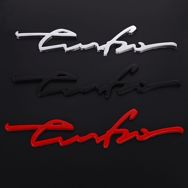 3D Metal Car Stickers Emblem Trunk Badge Auto Decals for Turbo Logo BMW Audi Volkswagen Ford Nissan Toyota Honda Volvo Jeep Opel
