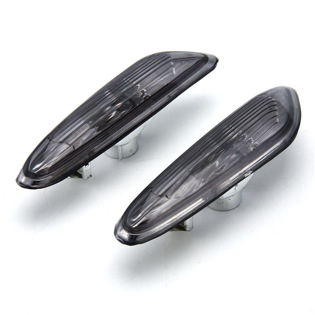 2Pcs Left+Right Side Marker Turn Signal Lights For Bmw E90 E91 E92 E93 06-11 White&Gray