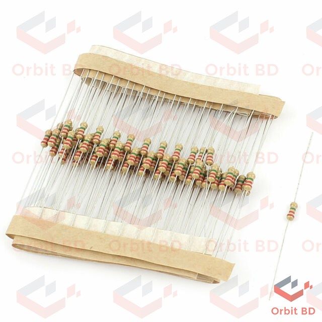 100Pcs 330 Ohm Resistor 330Ohm Carbon Film Resistor 330 Ohm 1/4W Resistance 0.25 Watt 5% Tolerance Fixed Resistors Passive Components Parts