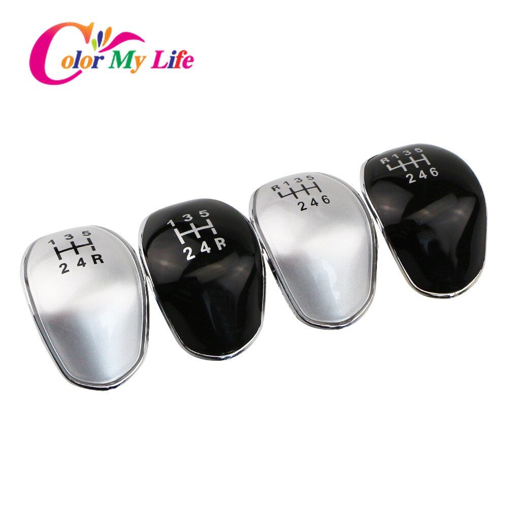 Color My Life 5 6 Speed Car Manual Gear Head Shift Knob Cap Cover Insert for Ford Focus 2 2005 - 2011 C-Max Kuga Fiesta