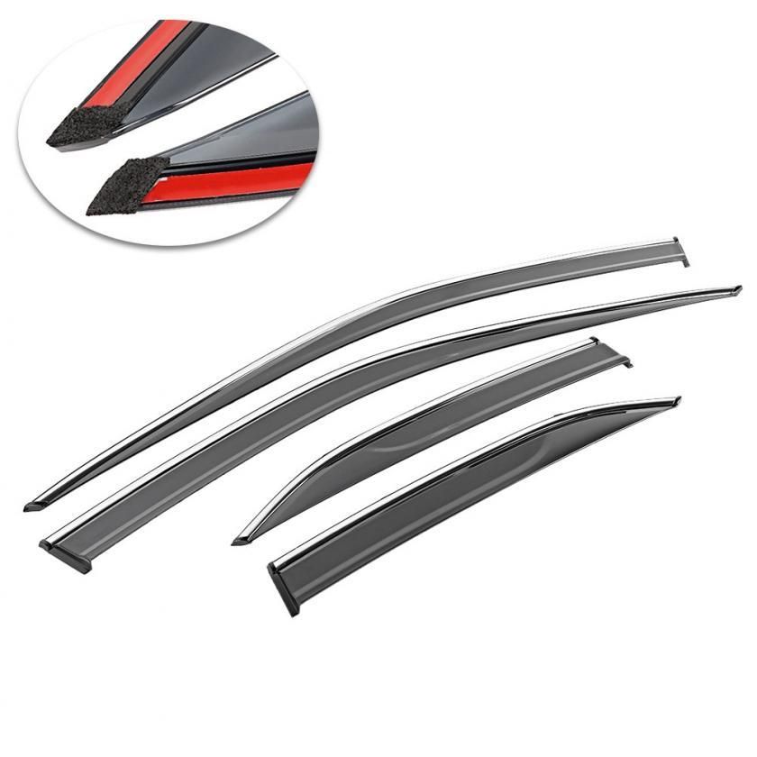 Akozon 4-piece Window Visor / Set Windshield for Windshield Rain Cover Sunshade Suitable for UX200 UX250h 19-ON