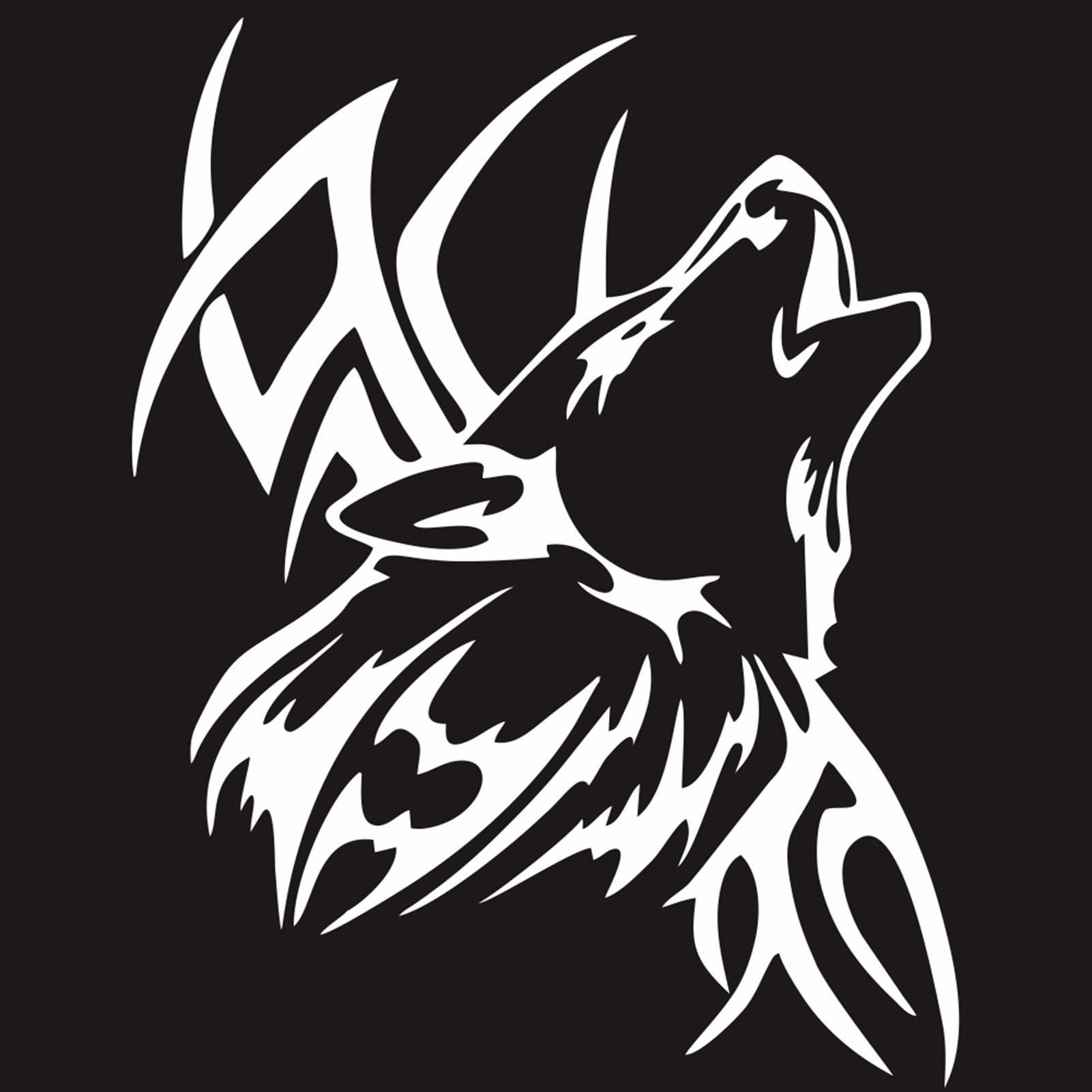 Car Funny Sticker Stylish Pattern Wolf Tribal Car Tattoo Sticker