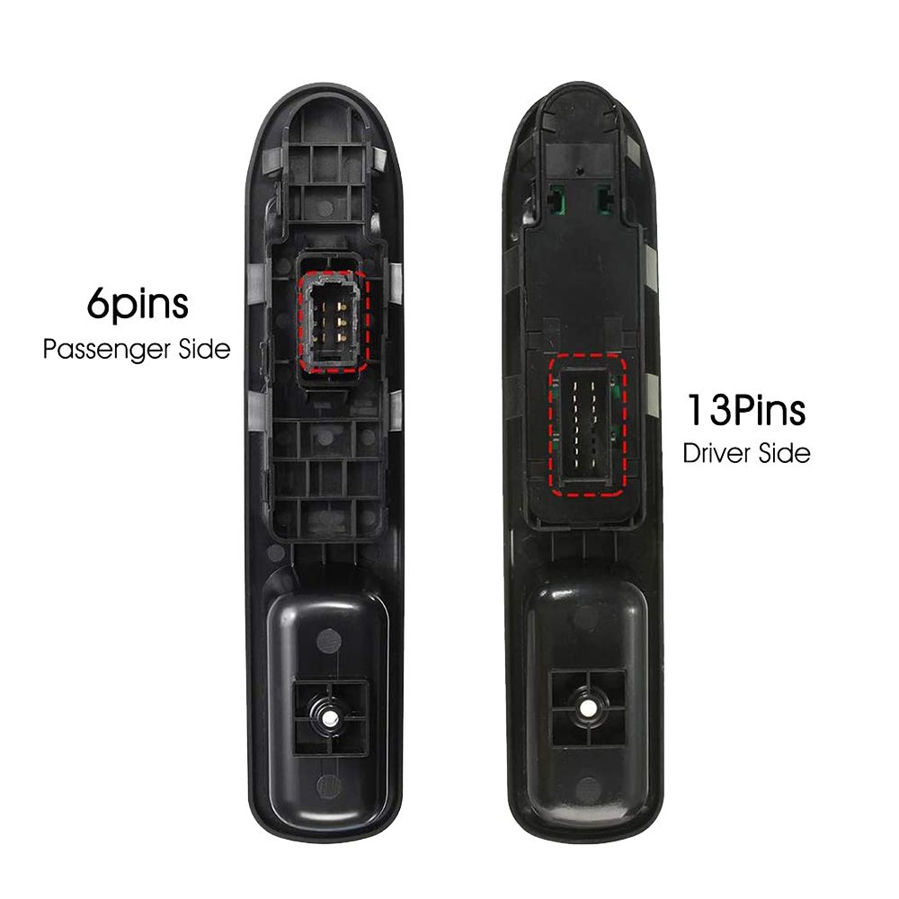 2Pcs Driver Side + Passenger Side Electric  Window Control Switch for Peugeot 207 2007-2015 6554QC 6490HQ 6554HJ