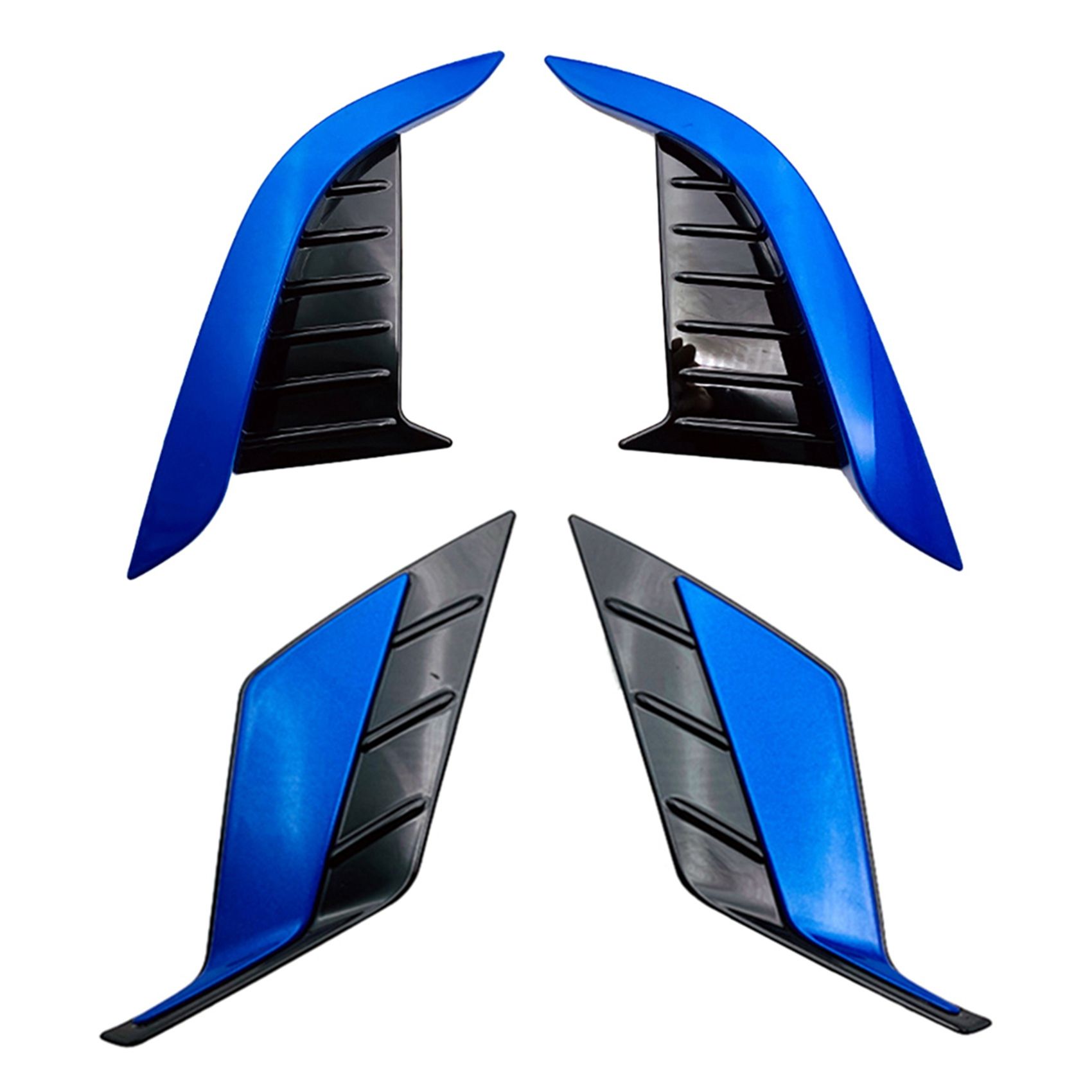 4PCS for Toyota Corolla Cross 2020 2021 ABS Chrome Blue Fog Light Lamp Bezel Cover Trim Exterior Garnish, Rear & Front