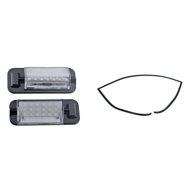 2Pcs 18Led Car High Power White License Plate Light with Rear Windshield Upper Moulding Seal 51317027916