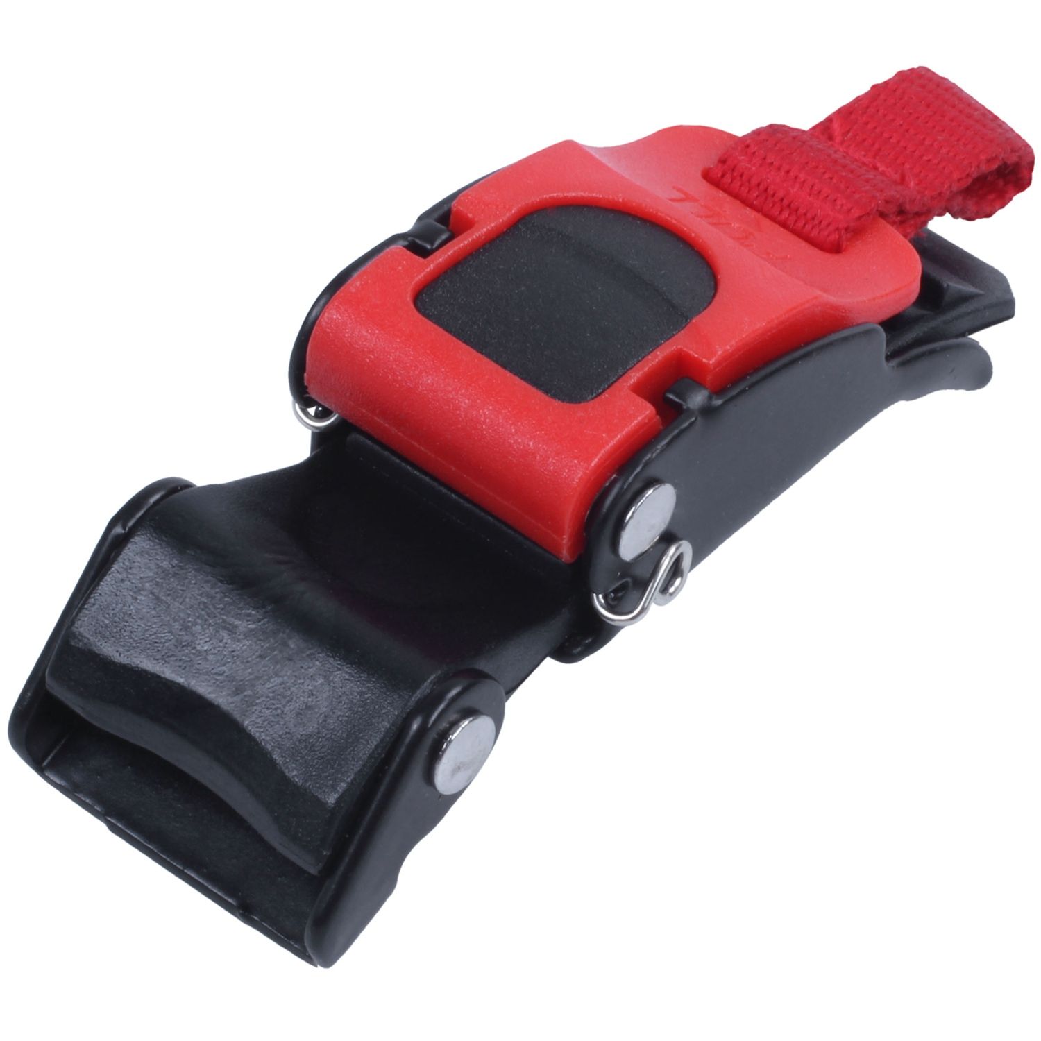 3x Plastic Motorcycle Helmet Speed Clip Chin Strap Quick Release Pull Buckle Black+Red