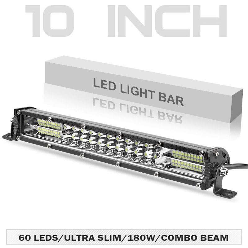 Ultra Slim LED Light 10 inch 20 Inch Dual Row led Combo Beam work lamp Driving Lights for Auto Jeep off road 4x4 12V 24V-Wire and Remote Only