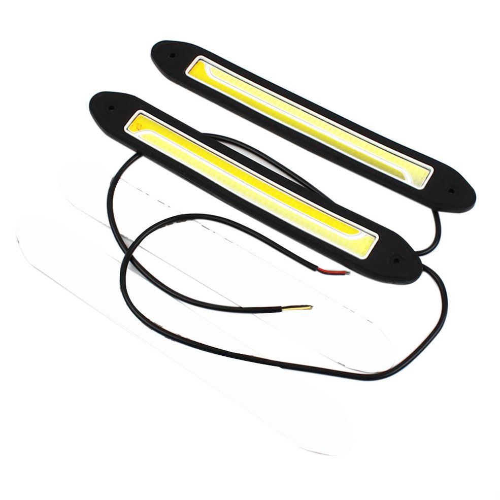 DRL Lamp Universal Vehicle Daytime Running Light Driving Safety Light-yellow