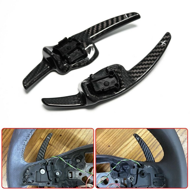 Carbon Fiber DSG Steering Wheel Paddle Extension for Golf 5 6 MK6 Jetta MK5 Passat B6 B7 CC Polo Sharan Tiguan