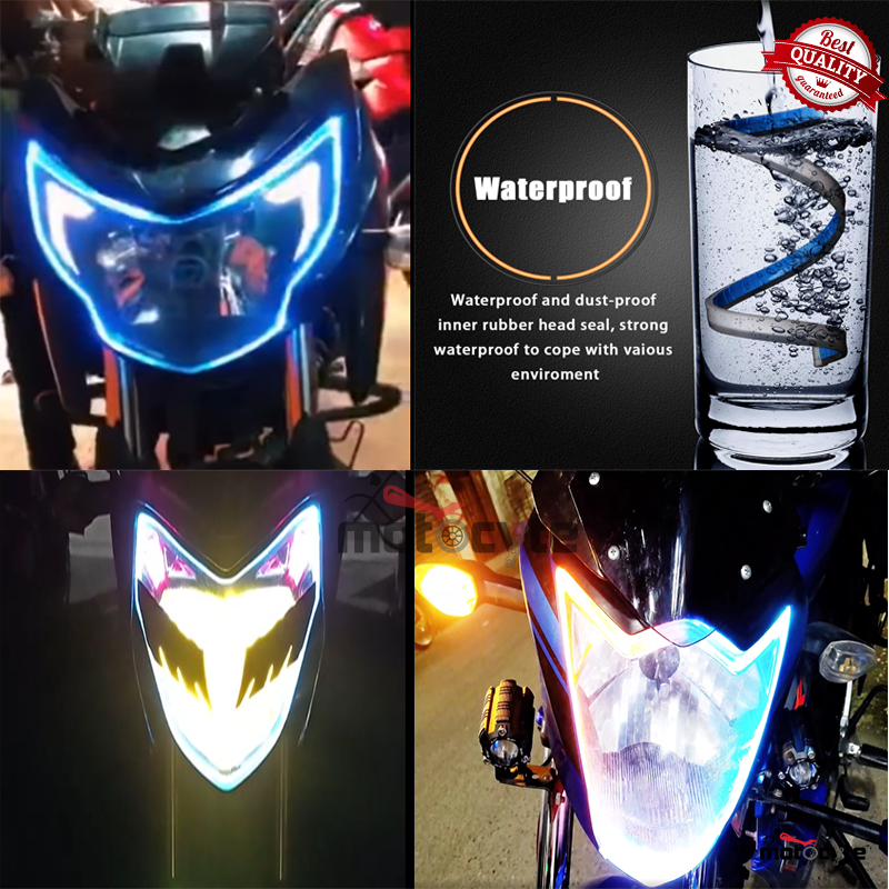 DRL LED Decoration Strap (RED Color) for Motorcycle and Car Universal 45cm- 1 pair (2 Piece)