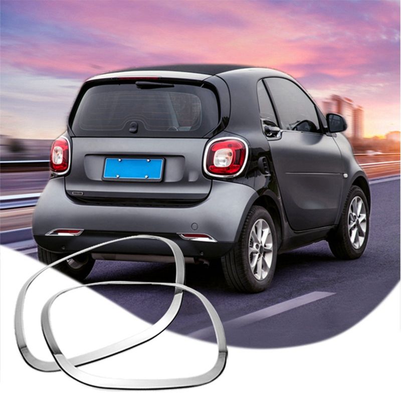 JAERBEE Car Taillight Decorative Frame Modification Accessories Rear Headlight Protective Cover for Mercedes Smart Fortwo 453