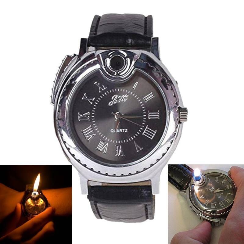 Military Lighter Watch Novelty Man Quartz Sports Refillable Gas