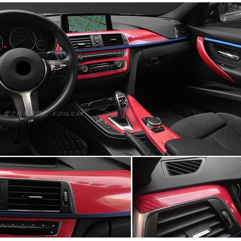 Highlight 5D Carbon Fiber Color Film Smooth 6d Car Carbon Fiber Stickers Interior Foil Car Sticker Car Styling