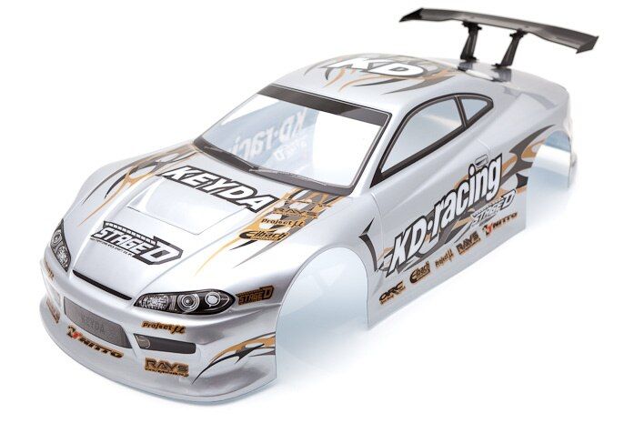 Ewellsold 37 species 1/10 RC Car 195/190mm PVC painted Body Shell with tail for 1:10 RC hobby racing drift car