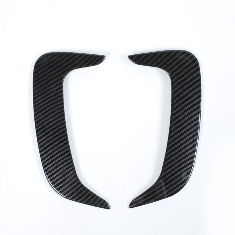 for Dodge Charger 2015-2021 Car Carbon Fiber Rear Bumper Wind Knife Trim Side Fin Air Intake Grille Cover Accessories