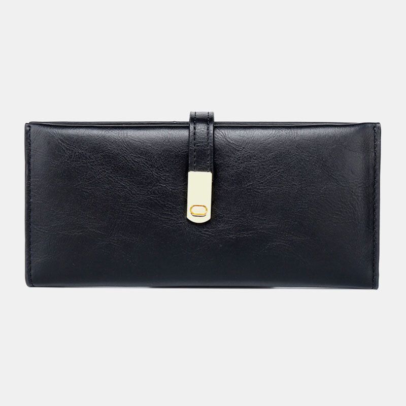 OIMG Women 5.5 Inch Phone 5 Card Slots Frosted Bifold Long Wallet Purse