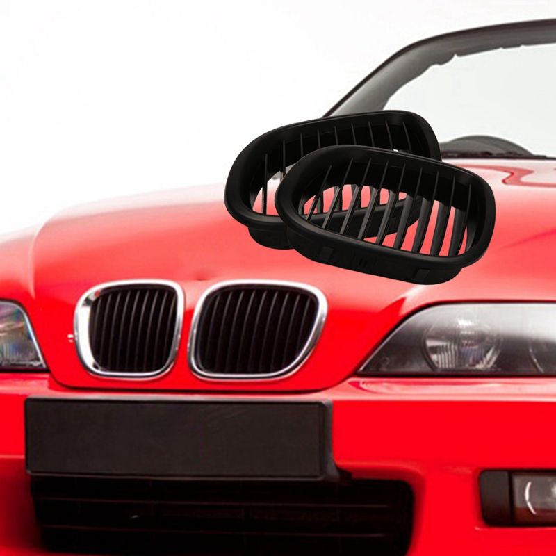 Kidney Grilles Matte Black Unique Parts Portable Car Ornaments for BMW Z3 1996-2002 51138412949 51138412950