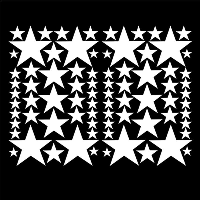 HotMeiNi Car Sticker Jdm styling Window Bumper Vinyl Truck Body Decal Waterproof Teen Kids Baby Nursery 78 Stars