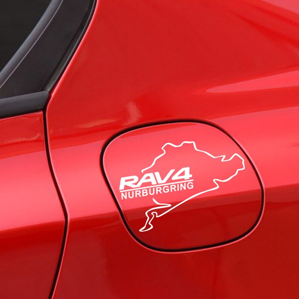 For Toyota RAV4 Car Racing Nurburgring Fuel Tank Cap Sticker Reflective Vinyl Stickers and Decals Auto Car Exterior Accessories