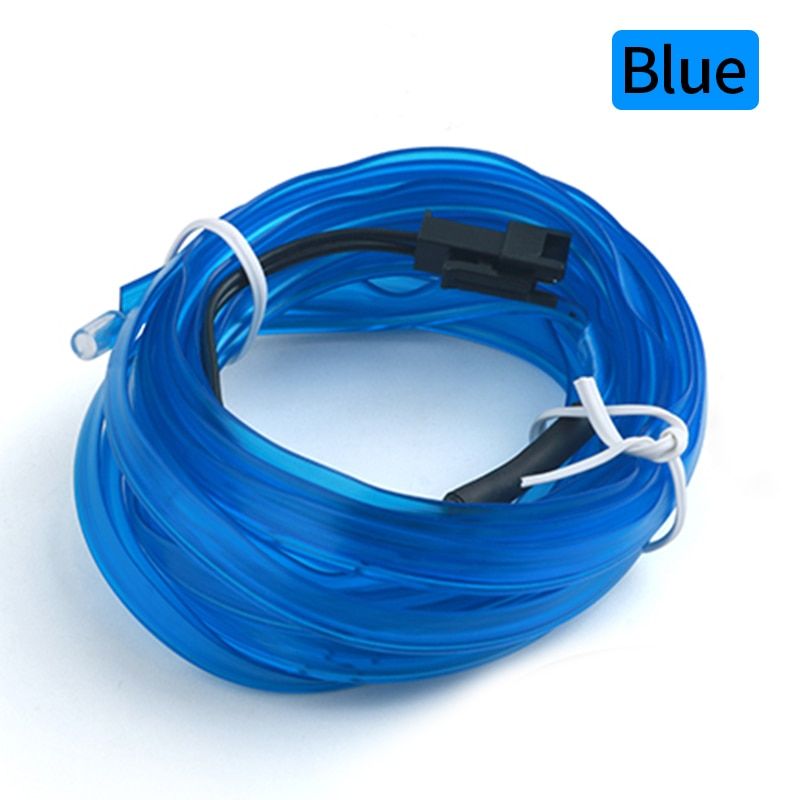 1M/2M/3M/5M/10M Neon Light Dance Party Decor Light Neon LED lamp Flexible EL Wire Rope Tube Waterproof LED Strip-Wire Drive-5M 16.5FT