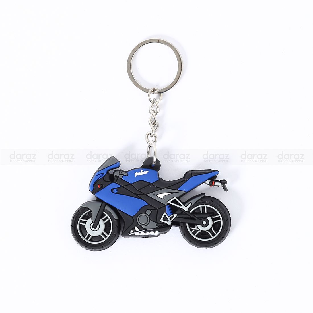 Pulsar Double Part Rubber Key Ring -Blue - Key Ring