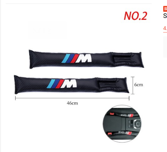 2Pieces Car Perodua Proton Honda Toyota Carbon Fiber Car Seat Gap Leak-Proof Plug Universal Interior modification Car accessories