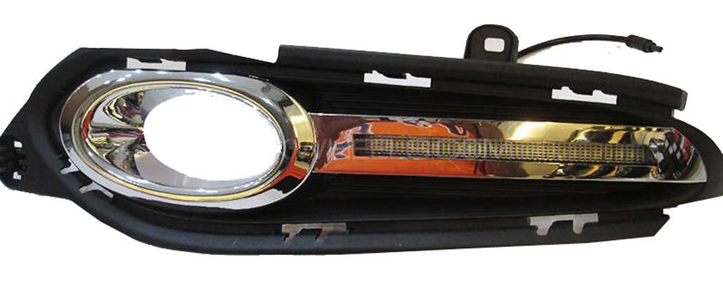 LED Daytime Running Lamp Lower Bumper Switchback For Honda HR-V/Vezel 2015-up Round Chrome