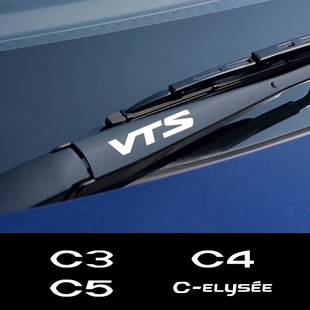 4PCS Auto Window Wiper Reflective Vinyl Stickers Car Decor Decal For Citroen C4 C1 C5 C3 C6 C-ELYSEE VTS Car Accessories Styling